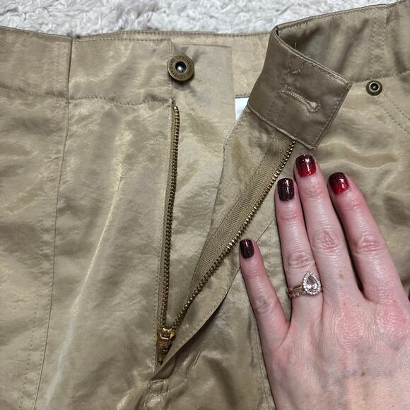 Liz Claiborne Michaela Wide Leg Satin Cargo Pant Statement Piece Career Sz: 14 - Picture 10 of 11